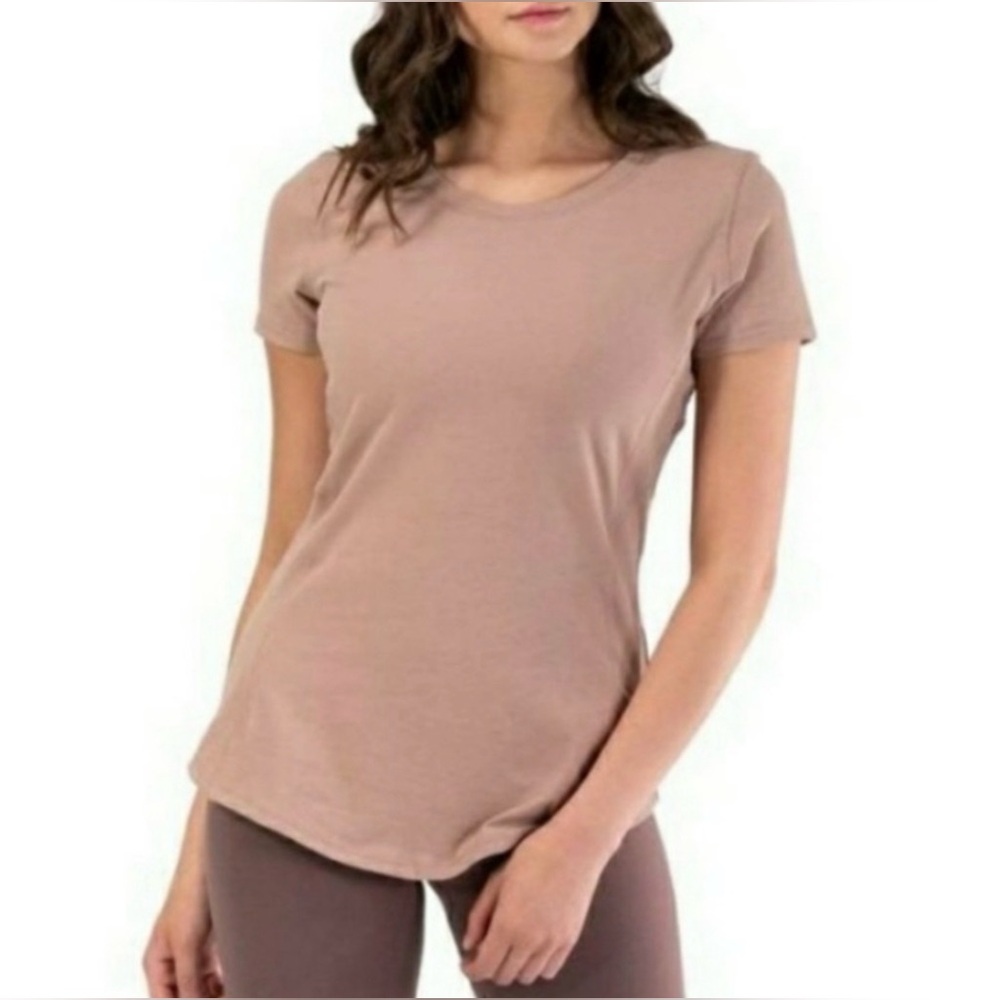 Balance Athletica Vitality Neutral Short Sleeve Crewneck Tee - Brown